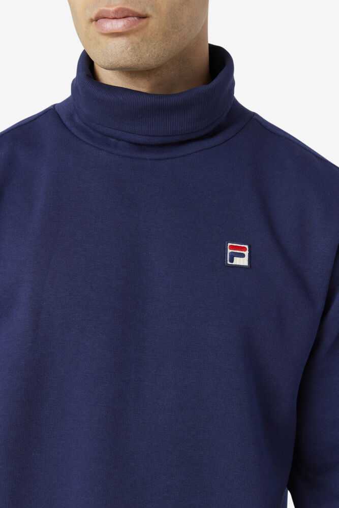 Navy Men's FILA Noah Sweatshirt | USA-586139