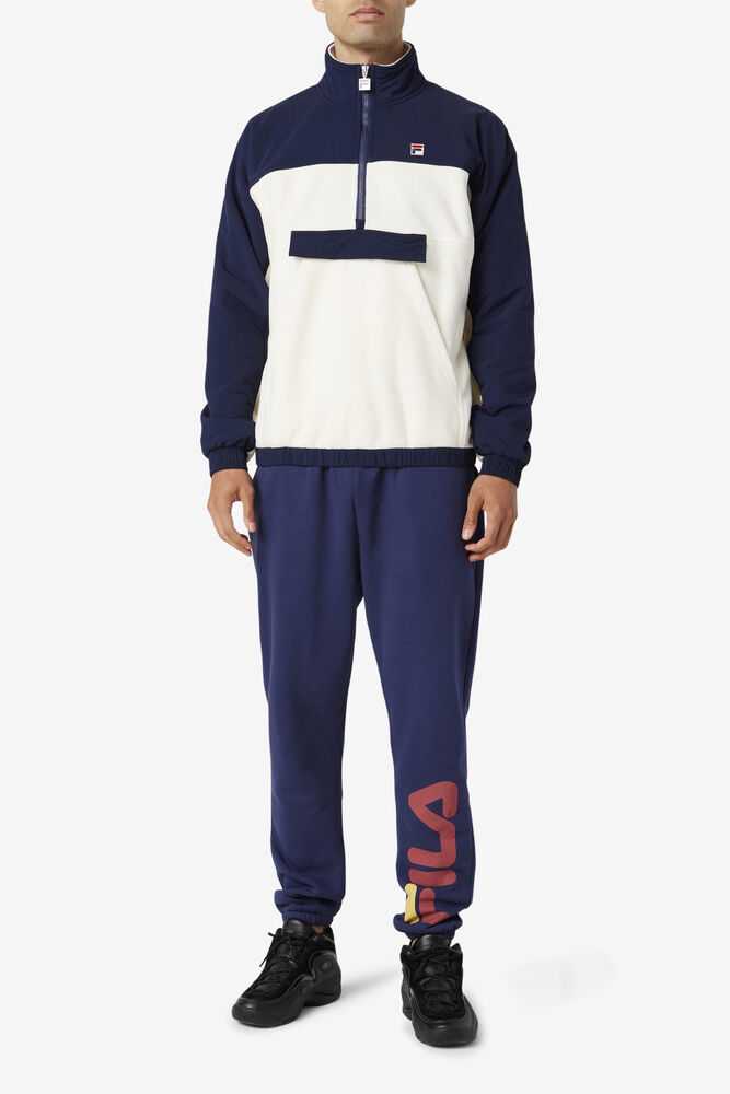 Navy Men's FILA Sunday Fleece Joggers | USA-206917