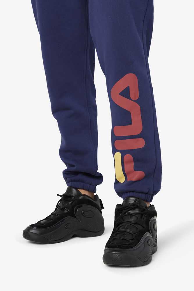 Navy Men's FILA Sunday Fleece Joggers | USA-206917