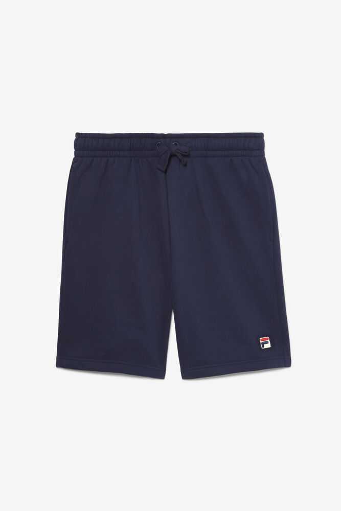 Navy Men\'s FILA Vico Fleece Shorts | USA-386247