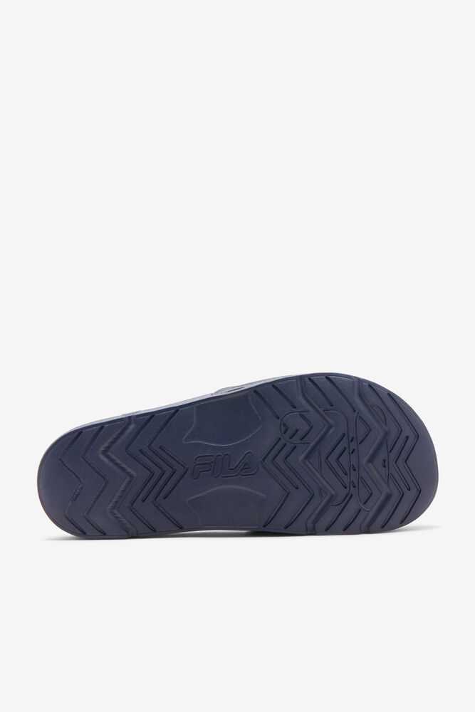 Navy Red White Women's FILA Drifter Flip Flops | USA-15098