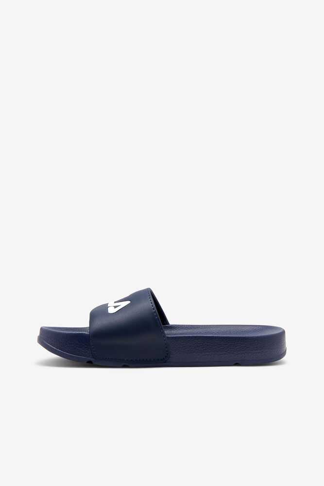 Navy Red White Women's FILA Drifter Flip Flops | USA-15758