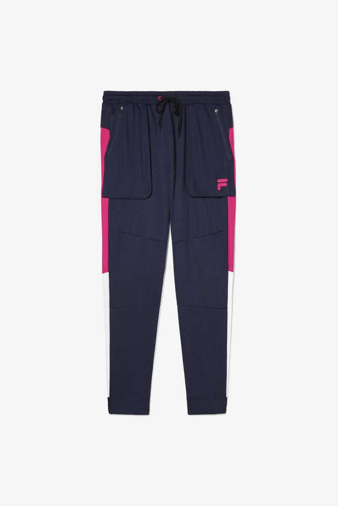 Navy White Men\'s FILA Bevans Tennis Pants | USA-16009