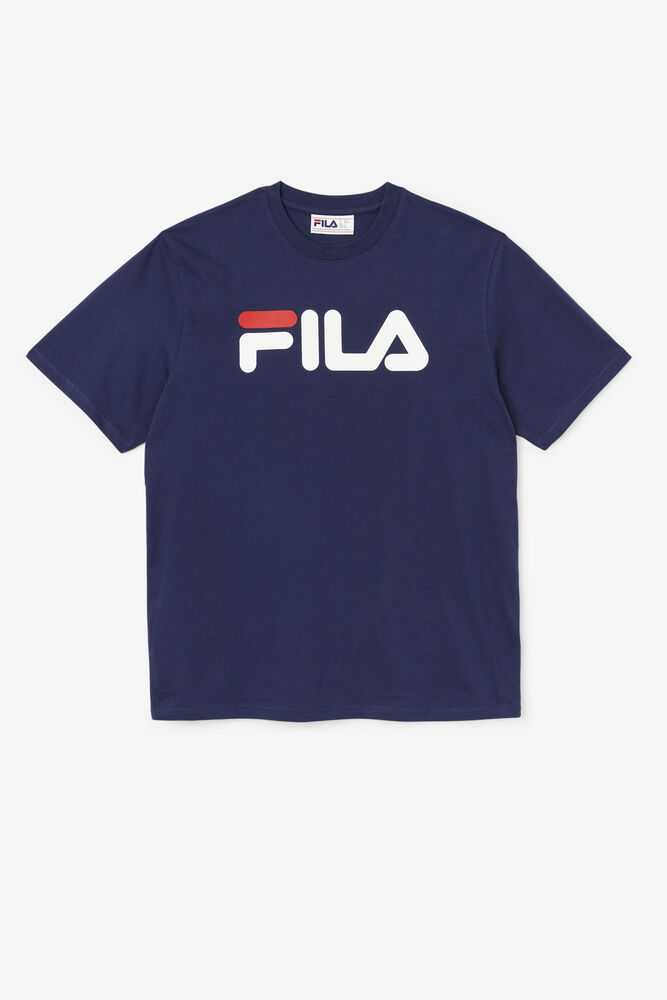 Navy White Red Men\'s FILA Eagle T-shirts | USA-039456