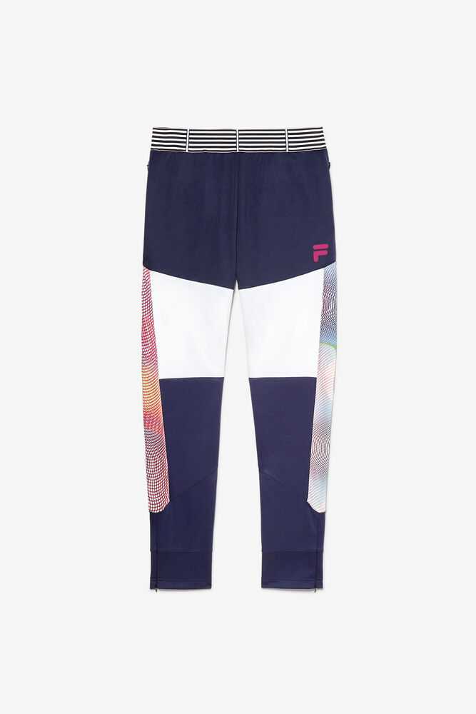 Navy White Women\'s FILA Bevans Tennis Pants | USA-15172