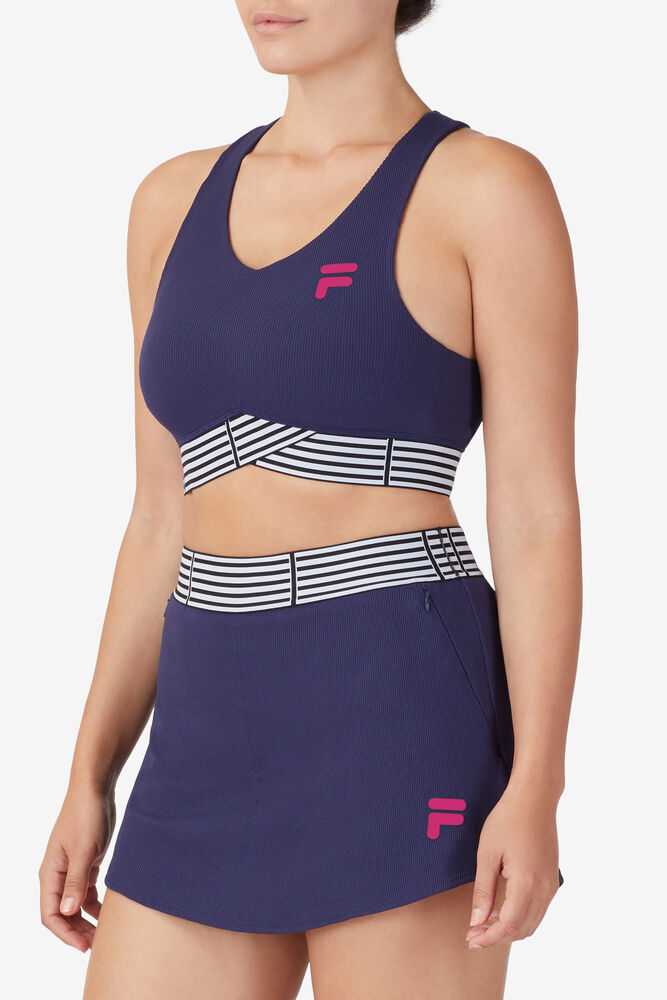 Navy Women's FILA Baseline Tennis Tank Top | USA-15293