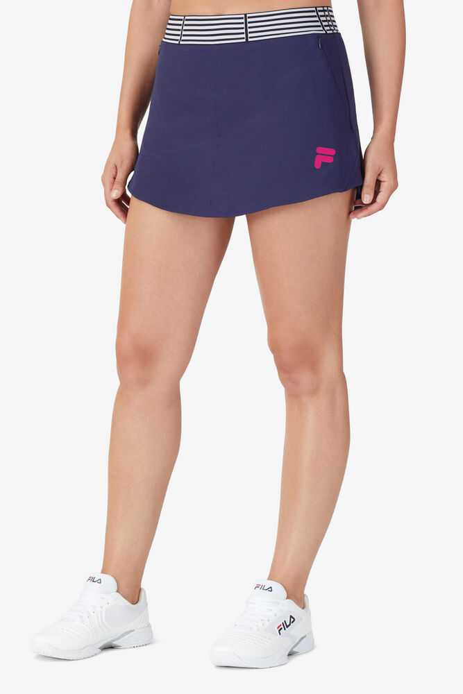 Navy Women's FILA Bevans Tennis Skirts | USA-15228