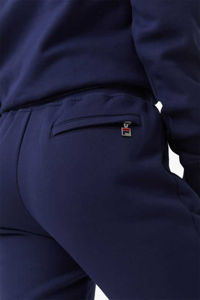 Navy Women's FILA Chardon Fleece Joggers | USA-15489