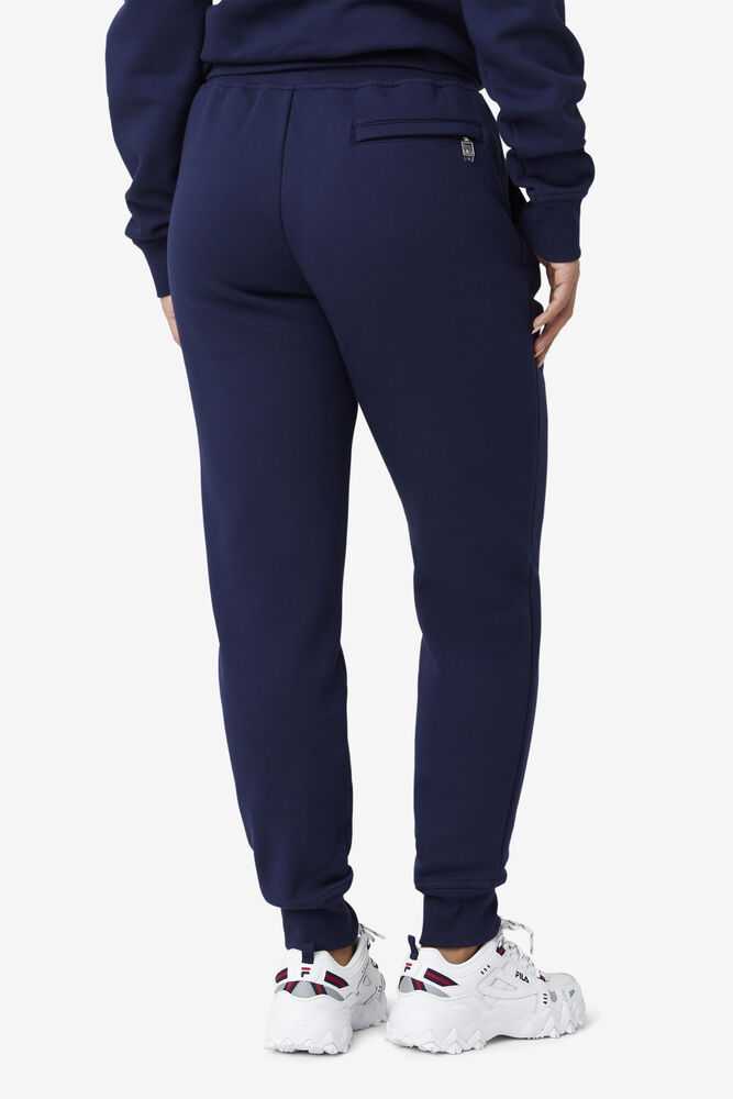 Navy Women's FILA Chardon Fleece Joggers | USA-15489