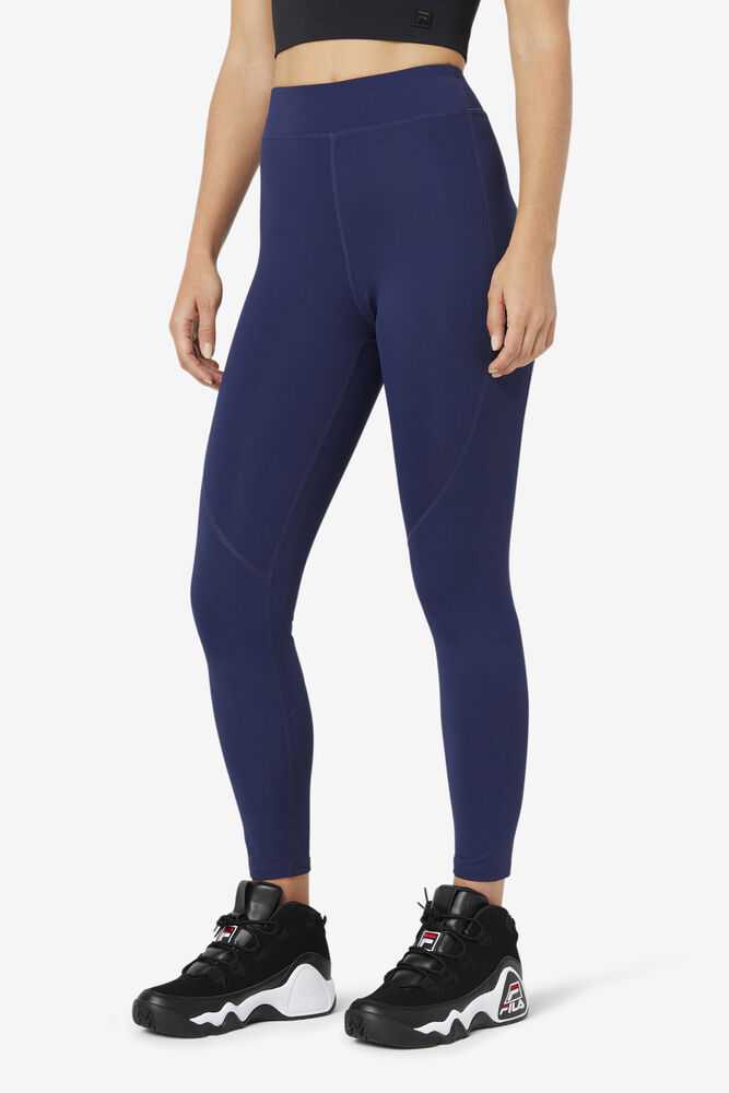 Navy Women's FILA Emerie Leggings | USA-15526