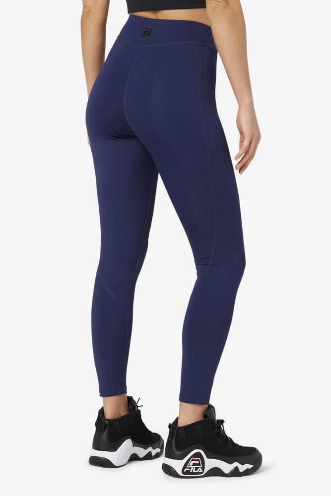 Navy Women's FILA Emerie Leggings | USA-15526