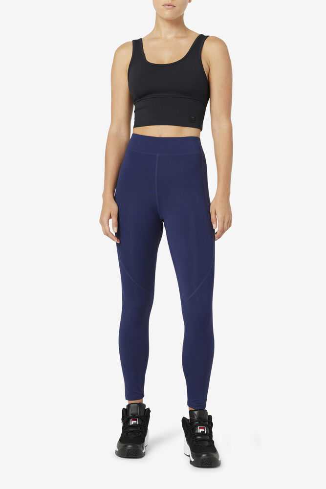 Navy Women's FILA Emerie Leggings | USA-15526