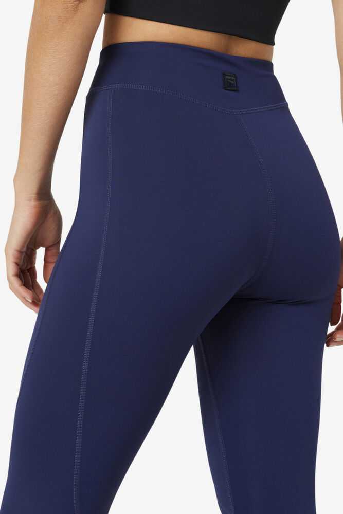 Navy Women's FILA Emerie Leggings | USA-15526