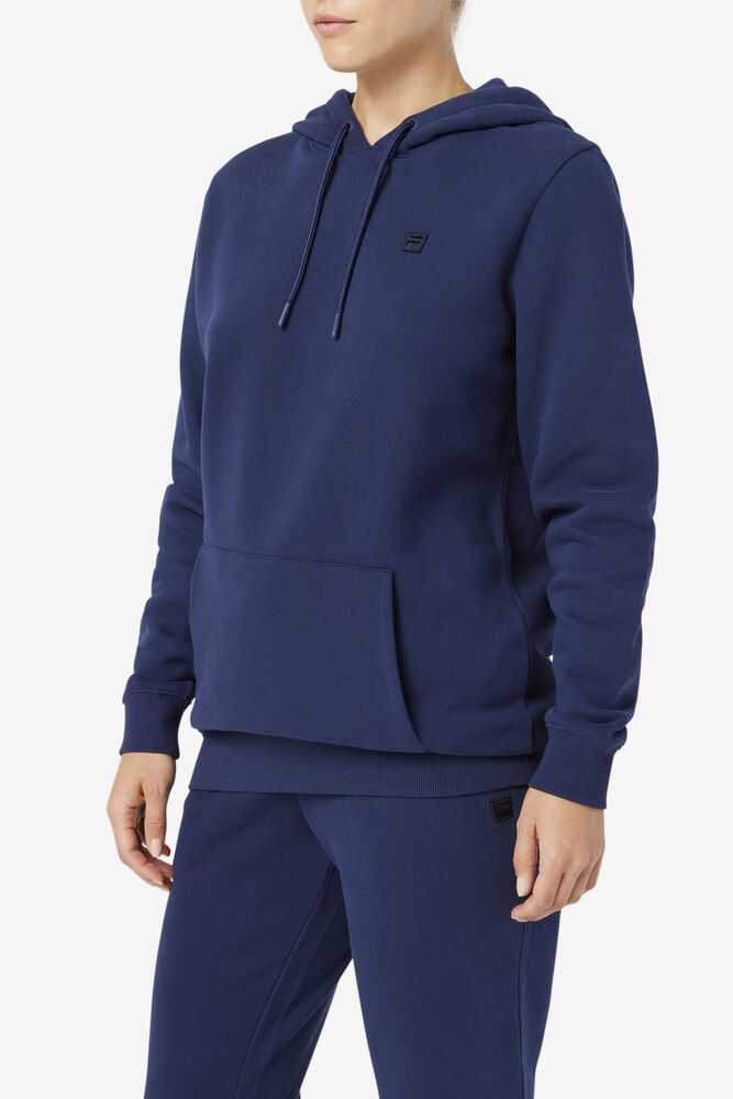 Navy Women's FILA Lylah Hoodie | USA-15647