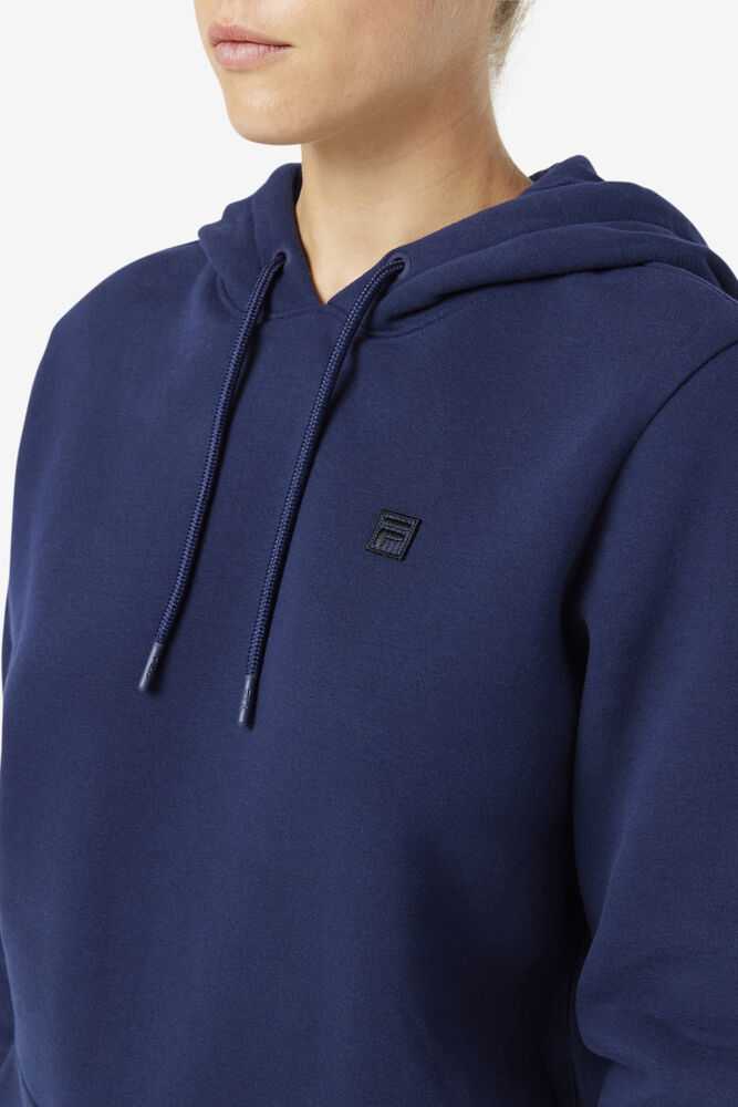 Navy Women's FILA Lylah Hoodie | USA-15647