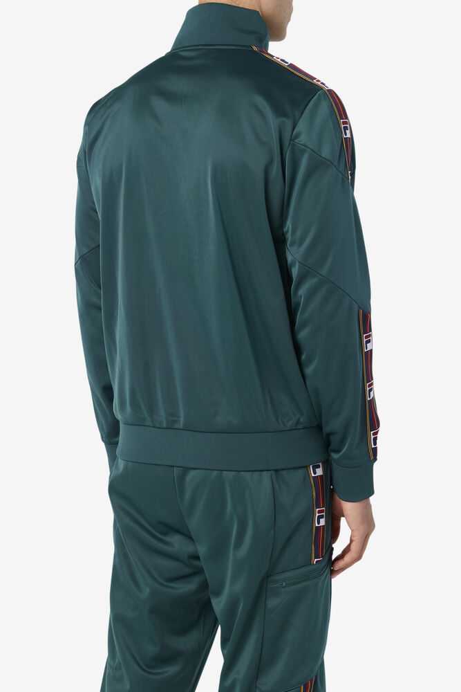 Olive Men's FILA Carson Track Jackets | USA-762985