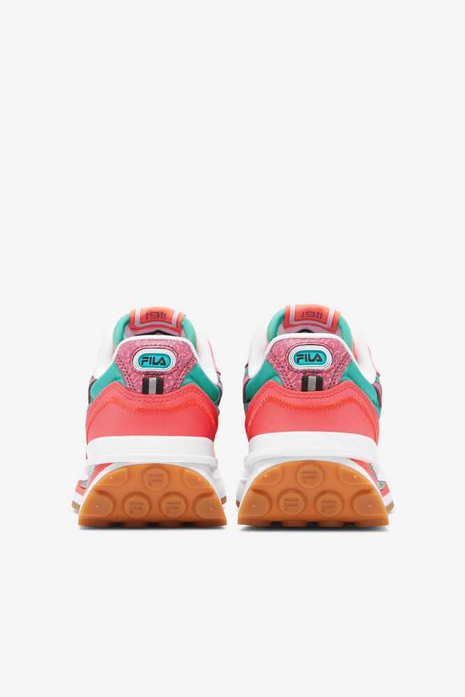 Orange Fuchsia Turquoise Women's FILA Renno Sneakers | USA-15901