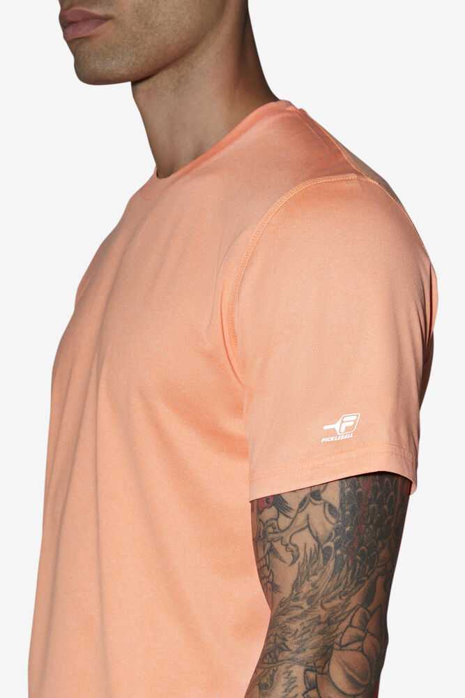 Orange Men's FILA Pickleball Scallop Hem T-shirts | USA-16086