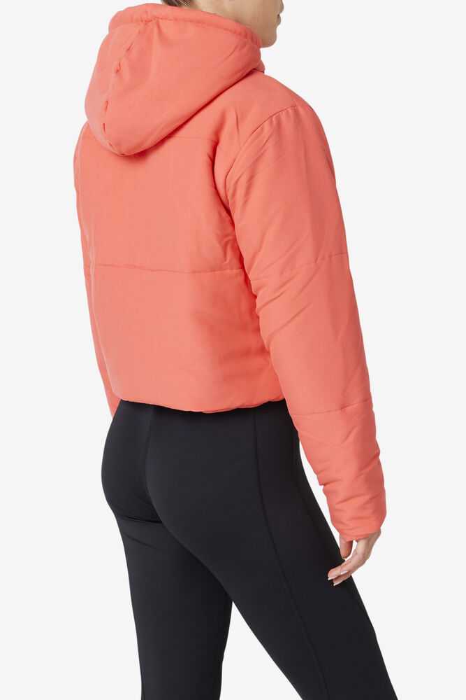 Orange Women's FILA Eden Puffer Jackets | USA-15509