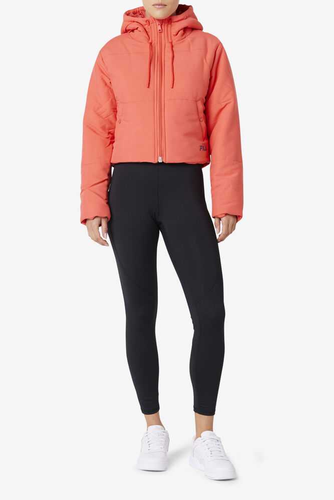 Orange Women's FILA Eden Puffer Jackets | USA-15509