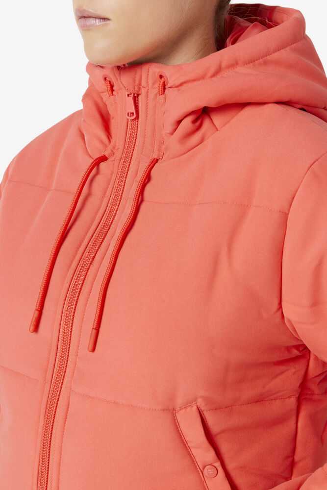 Orange Women's FILA Eden Puffer Jackets | USA-15509