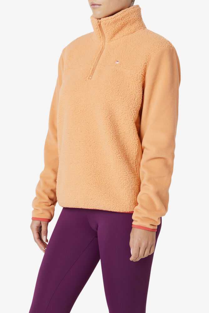 Orange Women's FILA Meadow Hoodie | USA-15627