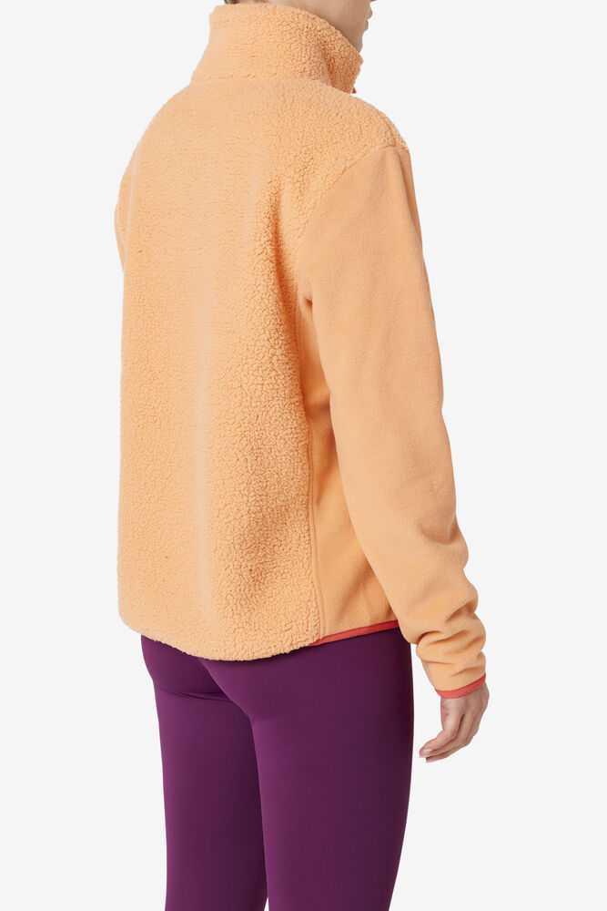 Orange Women's FILA Meadow Hoodie | USA-15627