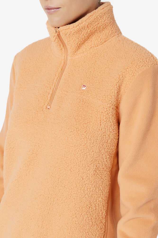 Orange Women's FILA Meadow Hoodie | USA-15627