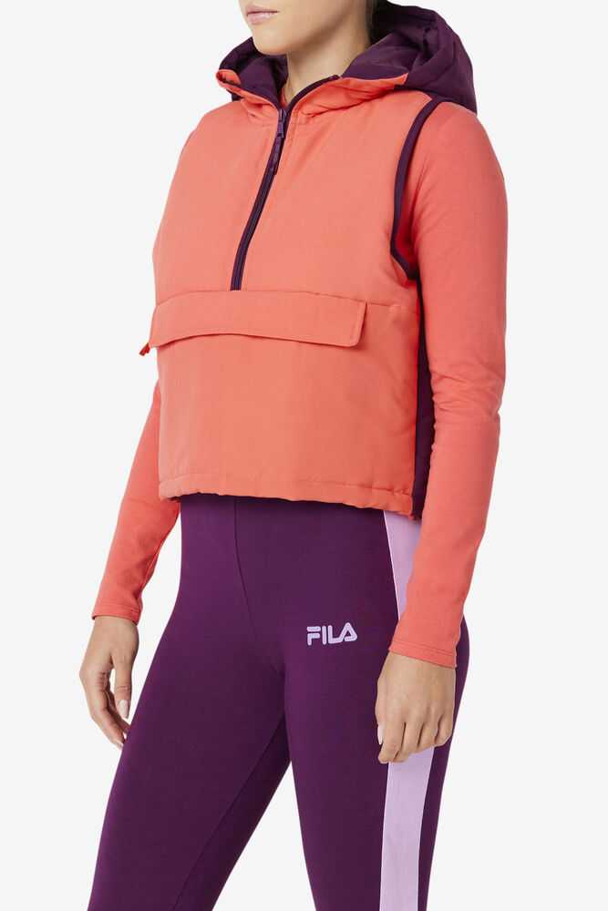 Orange Women's FILA Nevaeh Vest | USA-15517