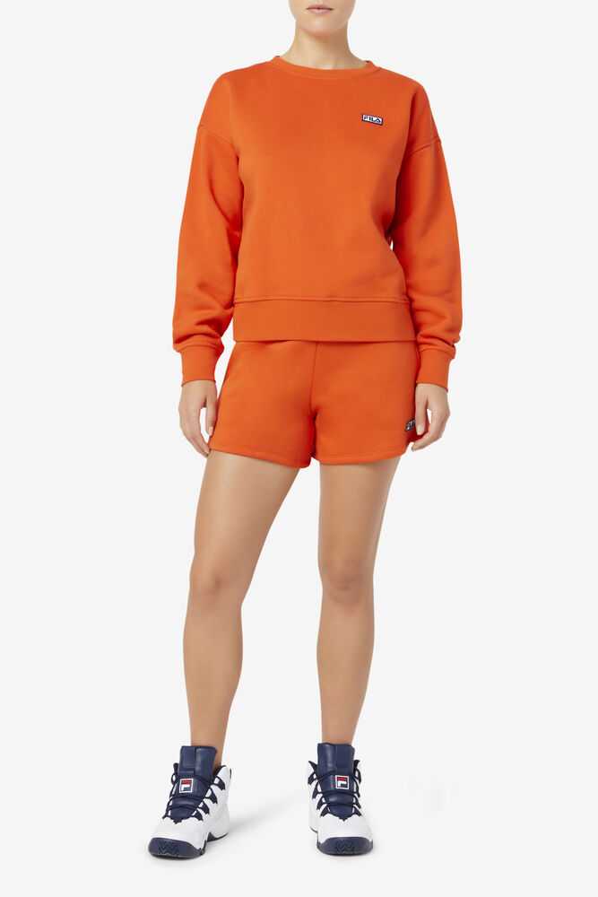 Orange Women's FILA Stina Hoodie | USA-15636