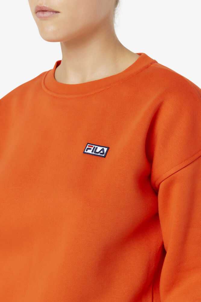 Orange Women's FILA Stina Hoodie | USA-15636