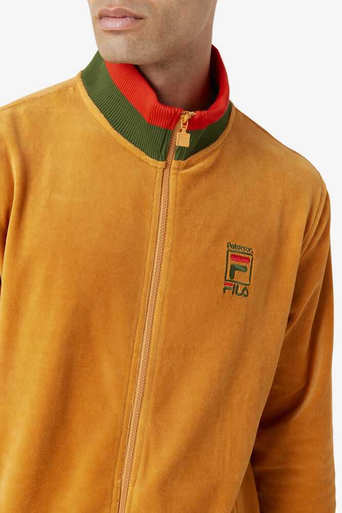 Orange Yellow Men's FILA Fila X Paterson Velour Jacket | USA-16183