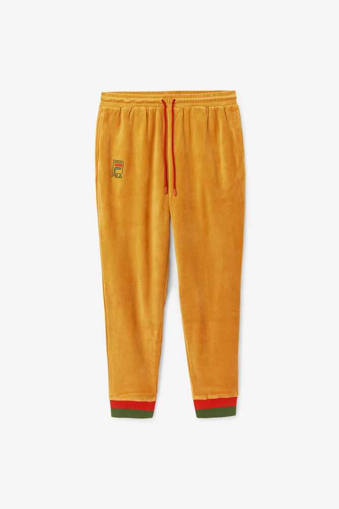 Orange Yellow Men\'s FILA Fila X Paterson Velour Pants | USA-687425