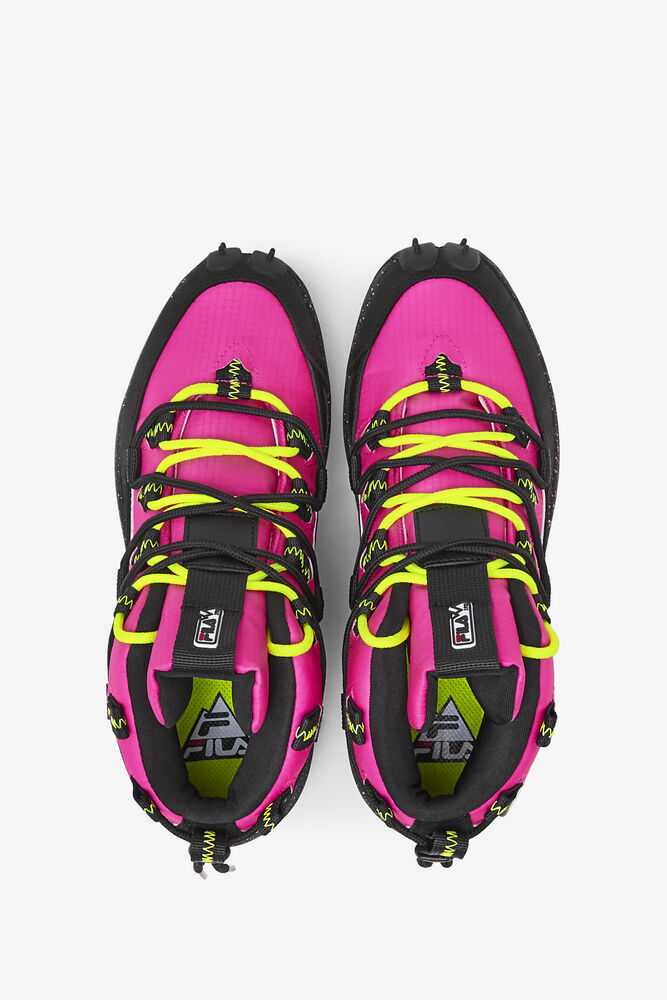 Pink Black Yellow Women's FILA Grant Hill 1 X Trailpacer Sneakers | USA-15882