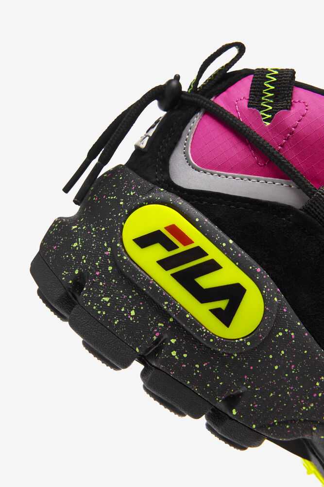 Pink Black Yellow Women's FILA Grant Hill 1 X Trailpacer Sneakers | USA-15882