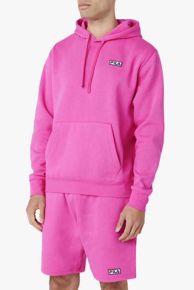 Pink Men's FILA Algot Hoodie | USA-207516