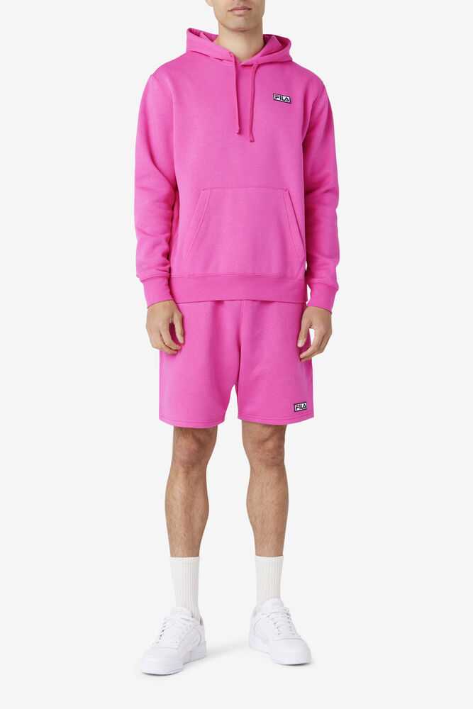 Pink Men's FILA Algot Hoodie | USA-207516