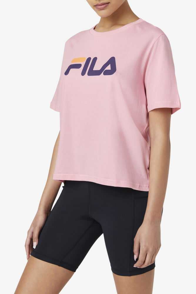 Pink Purple Orange Women's FILA Miss Eagle T-shirts | USA-15739