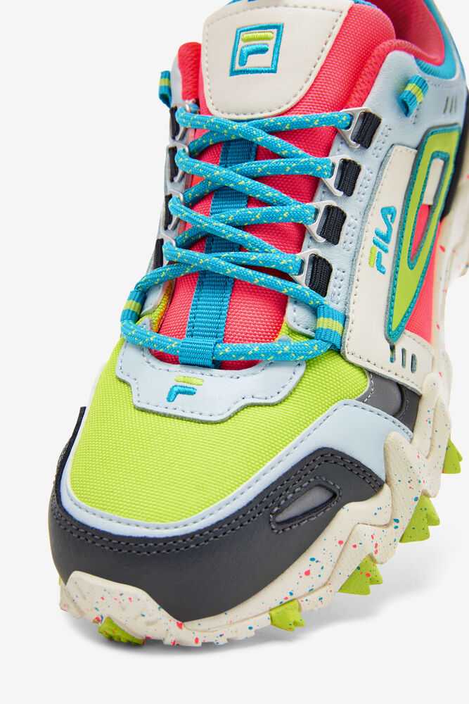 Pink Silver Light Green Women's FILA Oakmont Tr Sneakers | USA-15799