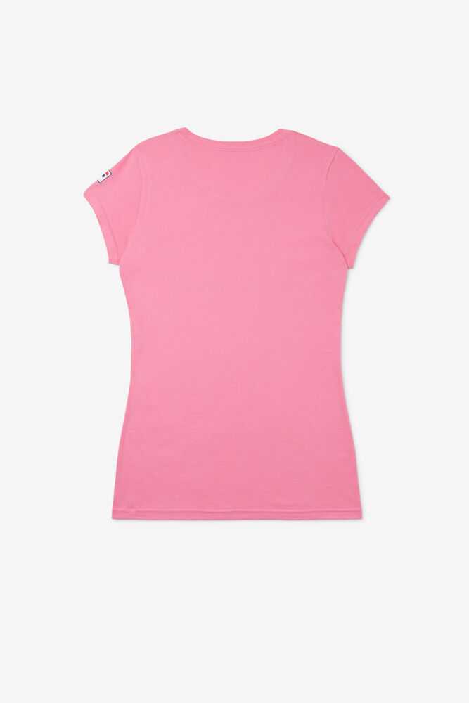 Pink Women's FILA Nyc Tennis Shirts | USA-15254