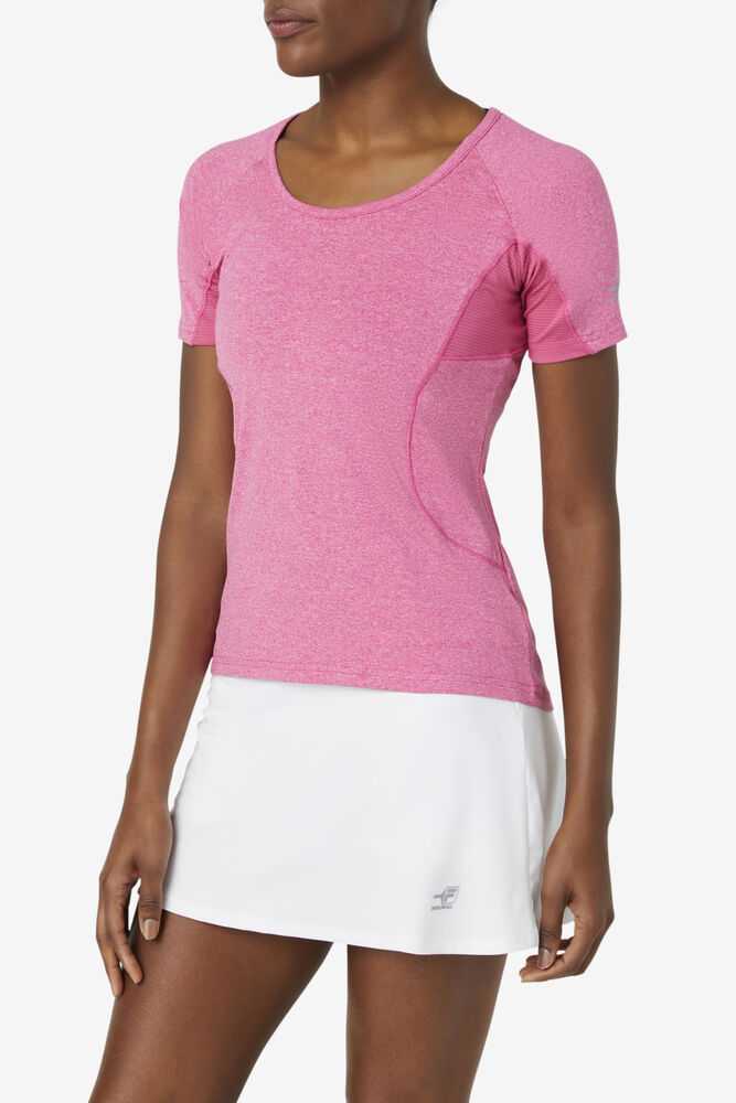 Pink Women's FILA Pickleball T-shirts | USA-15311