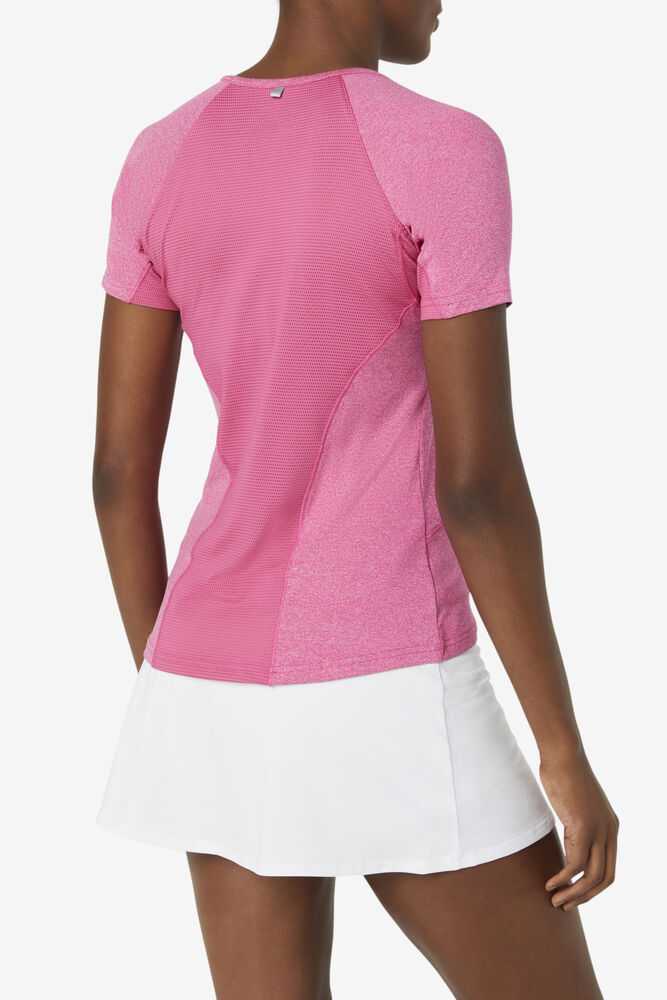 Pink Women's FILA Pickleball T-shirts | USA-15311