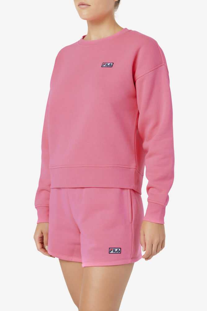 Pink Women's FILA Stina Hoodie | USA-15637