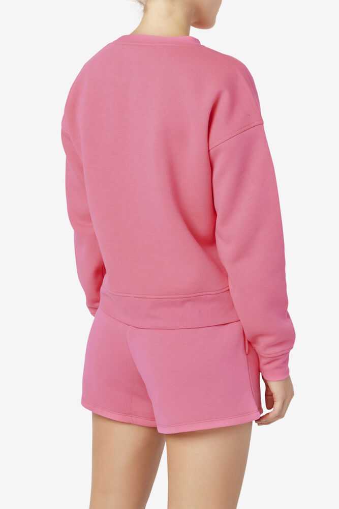 Pink Women's FILA Stina Hoodie | USA-15637