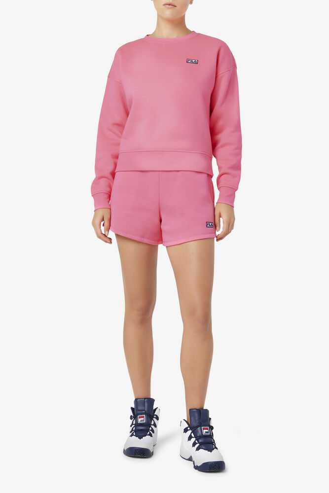 Pink Women's FILA Stina Hoodie | USA-15637