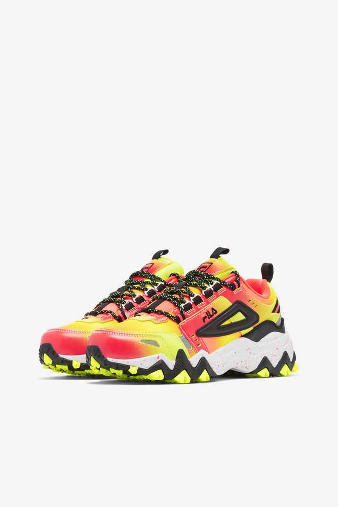 Pink Yellow Black Women's FILA Oakmont Tr Sneakers | USA-15821