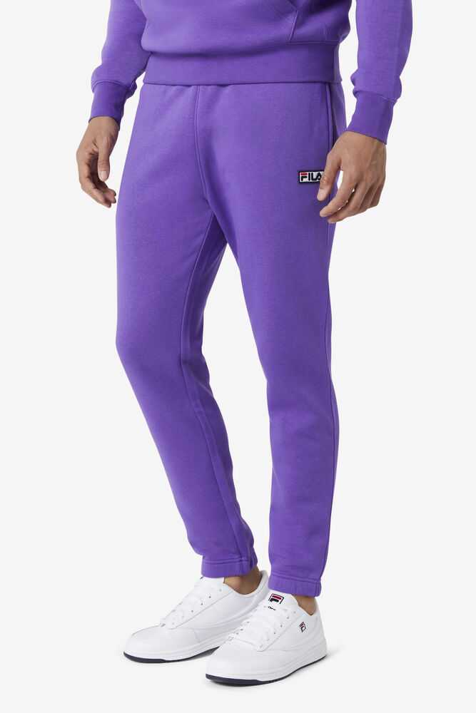 Purple Men's FILA Garin Fleece Sweatpants | USA-289064