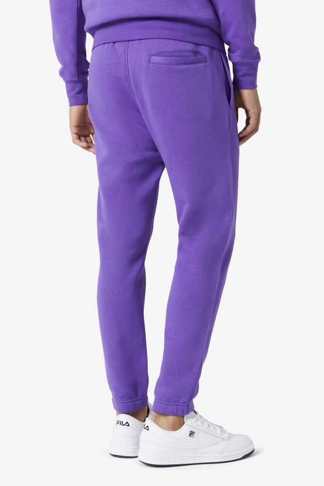 Purple Men's FILA Garin Fleece Sweatpants | USA-289064