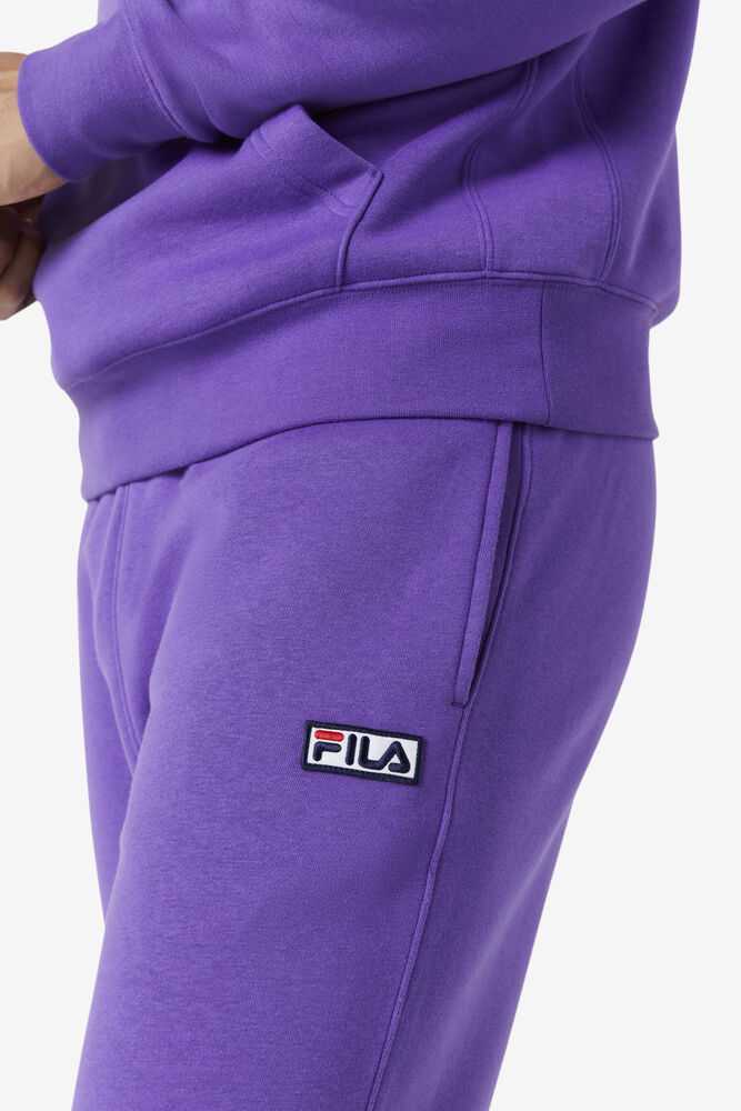 Purple Men's FILA Garin Fleece Sweatpants | USA-289064