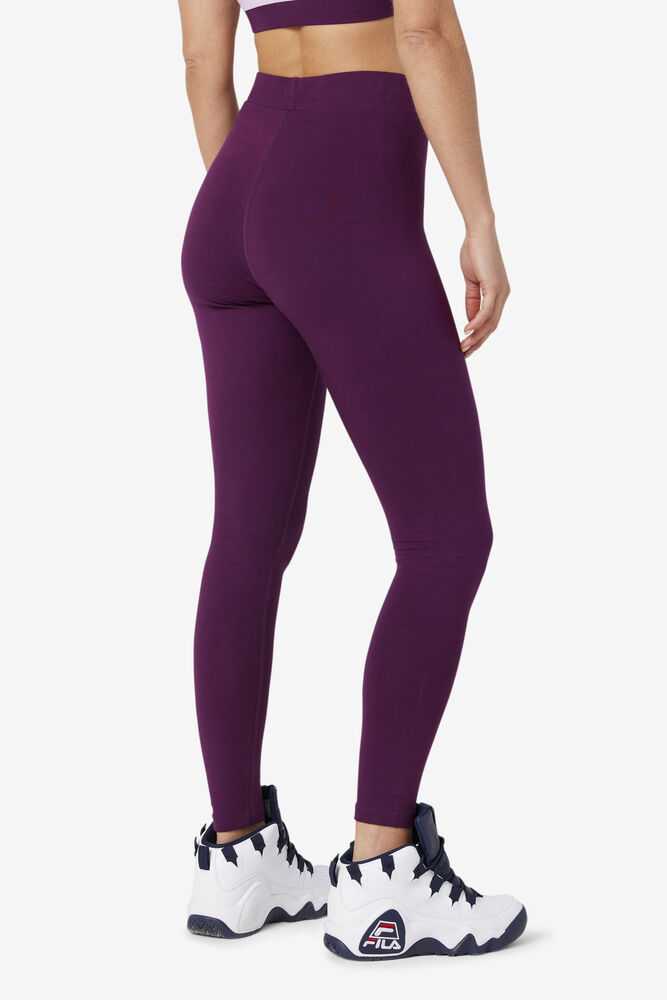 Purple Orange Women's FILA Elora Leggings | USA-15521